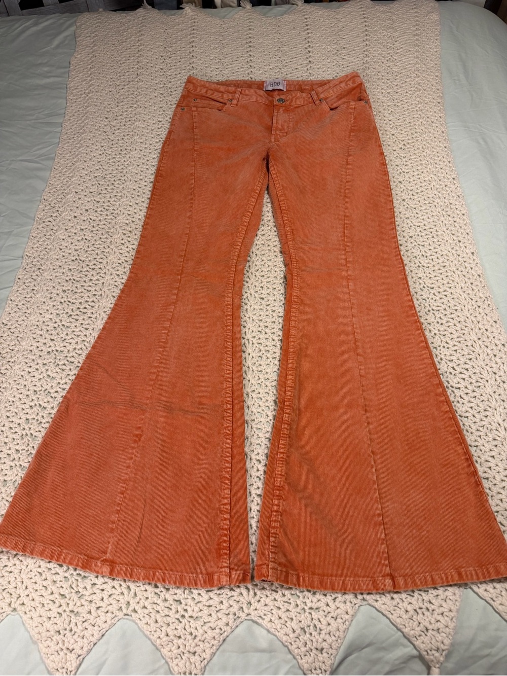 BDG Wide-Leg Corduroy Jeans in Deep Orange